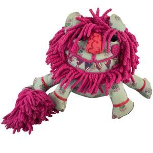 Vintage 1960s Design Thai Patchwork Handmade Lion Plush Stuffed Animal Pre-Owned
